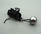 Кожаная насадка на пенис с металлическим шариком photo 3