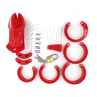 Красный пояс верности с замком для мужчин photo 1