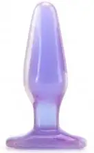 Анальная пробка CRYSTALL JELLIES MEDIUM BUTT PLUG PURPLE photo 1
