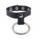 Кольцо для мошонки, пениса. Нержавеющая сталь, кожа. photo 2