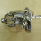 Пояс верности для мужчин. Нержавеющая сталь. С замком. С катетером для стимуляции уретры. photo 3