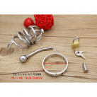 Пояс верности для мужчин. Нержавеющая сталь. С замком. С катетером для стимуляции уретры. photo 3