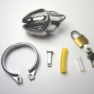 Пояс верности для мужчин. Нержавеющая сталь. С узором. С замком. photo 1