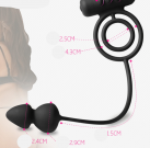 Двойные кольца на пенис и анальный плагин с вибрацией photo 3