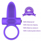 Силиконовые вибрационные кольцас массажером - 1 шт.  photo 4