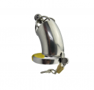 Пояс верности для мужчин. Нержавеющая сталь. С замком. С катетером для стимуляции уретры. photo 3