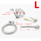 Пояс верности для мужчин. Нержавеющая сталь. С замком. С катетером для стимуляции уретры. photo 1