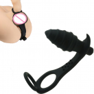 Кольцо для пениса. Силикон. С анальной пробкой. photo 2