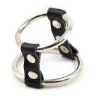 Кольца для пениса. Нержавеющая сталь, искусственная кожа. photo 2