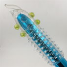 Насадка на пенис силиконовая прозрачная с шариками photo 2