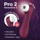 Вакуумний кліторальний стимулятор Satisfyer Pro 2 Generation 3 with Liquid Air Connect App Wine Red photo 2