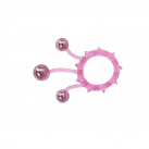 Силиконове эрекционное кольцо с 3 бусинами photo 4