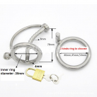 Пояс вірності чоловікам. Нержавіюча сталь. Із замком. З катетером для стимуляції уретри. photo 1