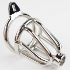 Пояс верности для мужчин. Нержавеющая сталь. С замком. С катетером для стимуляции уретры. photo 1