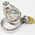 Пояс верности для мужчин. Нержавеющая сталь. С замком. С катетером для стимуляции уретры. photo 5