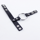 Эрекционное кольцо двойное (кожа/метал) photo 4