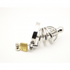 Пояс верности для мужчин. Нержавеющая сталь. С замком. С катетером для стимуляции уретры. photo 1