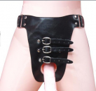 Кожанные БДСМ трусы с отверстием для члена photo 2