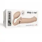 Безремінний страпон з вібрацією Strap-On-Me Vibrating Flesh L, діаметр 3,7 см, пульт ДК, регульовани photo 5