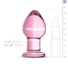 Рожева анальна пробка зі скла Gildo Pink Glass Buttplug No. 27 photo 2