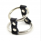 Кольца для пениса. Нержавеющая сталь, кожа. photo 4