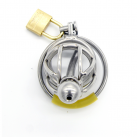 Пояс верности для мужчин. Нержавеющая сталь. С замком. С катетером для стимуляции уретры. photo 1