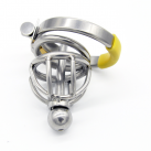 Пояс верности для мужчин. Нержавеющая сталь. С замком. С катетером для стимуляции уретры. photo 5