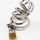 Металлическое кольцо на пенис с замком Cock Cage, 10 шт. photo 5