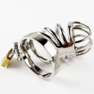 Металлическое кольцо на пенис с замком Cock Cage, 10 шт. photo 3