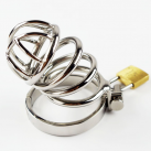 Металлическое кольцо на пенис с замком Cock Cage, 10 шт. photo 2