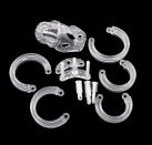 Пластиковое кольцо на пенис с замком и катетером для уретры A125-2 photo 5