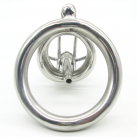 Металлическое кольцо на пенис с замком и катетером для уретры Cock Cage BDSM photo 5