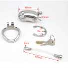 Металлическое кольцо на пенис с замком Cock Cage, 60х33 мм photo 1