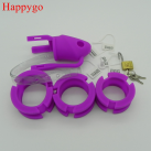 Силиконовое кольцо на пенис с замком Happygo CB3000 M800-PUE photo 3