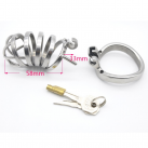 Металлическое кольцо на пенис с замком Happygo A274 photo 3