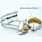 Металлическое кольцо на пенис с замком CS400 photo 2