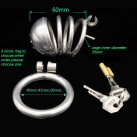 Металлическое кольцо на пенис с замком и катетером для уретры photo 3