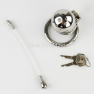 Металлическое кольцо на пенис с замком и съемным катетером для уретры photo 6