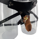 Пояс верности. На ремнях. Силикон. Коричневый. photo 2