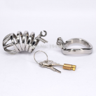 Металлическое кольцо на пенис с замком, пояс верности photo 3