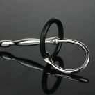 Металлическое кольцо на пенис с катетером для уретры photo 1