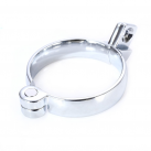 Металлическое кольцо на пенис с замком и катетером для уретры Cockring photo 1