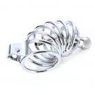 Металлическое кольцо на пенис с замком и катетером для уретры Cockring photo 5