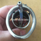 Металлическое кольцо на пенис с катетером для уретры Cock Cage BDSM photo 4