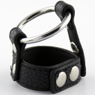 Кольцо на пенис из нержавеющей стали с кожаным ремешком, 10 шт. photo 2