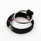 Кольцо на пенис из нержавеющей стали с кожаным ремешком photo 5