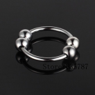 Эрекционное кольуо из нержавеющей стали с бусинами photo 4