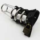 Мужской пояс верности из нержавеющей стали с замком photo 2