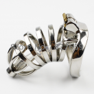 Пояс верности для мужчин. Нержавеющая сталь. С замком. С катетером для стимуляции уретры. photo 4