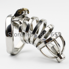 Пояс верности для мужчин. Нержавеющая сталь. С замком. С катетером для стимуляции уретры. photo 2